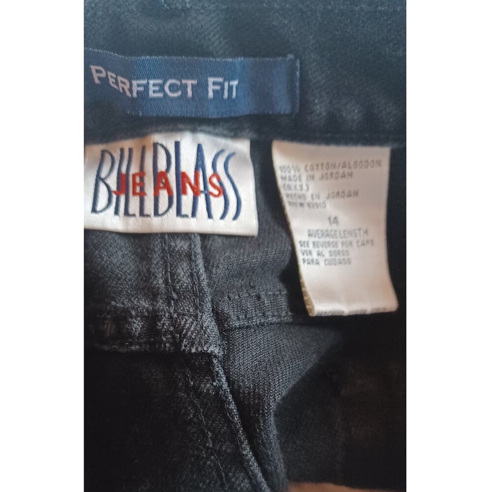 VTG 90s Bill Blass Perfect Fit High Waisted Mom Jeans Black 100% Cotton Size 14 - Picture 6 of 7